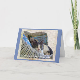 Geluk is eigendom van een kat verjaardagskaart kaart