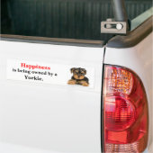 Geluk is eigendom van een Yorkie Bumpersticker (Op Truck)