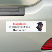 Geluk is eigendom zijn van een Rottweiler Bumpersticker (Op auto)
