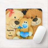 Geluk is familie Teddy Bears Muismat (Met muis)
