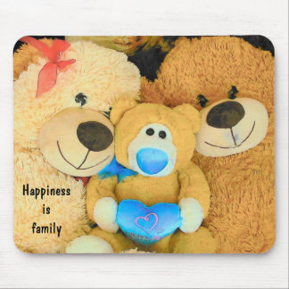 Geluk is familie Teddy Bears Muismat