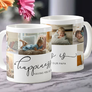 Geluk is   Foto Papa Black Calligraphy Koffiemok