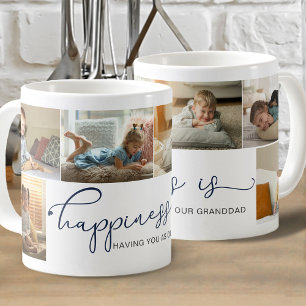 Geluk is   Foto van Granddad Blue Calligraphy Koffiemok