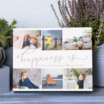 Geluk is | Foto's van mama 6 Canvas Afdruk<br><div class="desc">Foto collage met 6 van uw favoriete foto's en uw persoonlijke tekst. " geluk is " wordt met de hand geletterd in schattige , elegante kalligrafie met een liefdeshart , en de sjabloon is zo ingesteld dat je het citaat afwerkt . De steekproefformulering luidt: "geluk heeft je als mijn mama...</div>