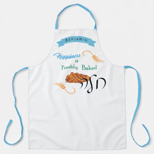 Geluk is Freshly Bked Challah - Joods Schort (Voorkant)