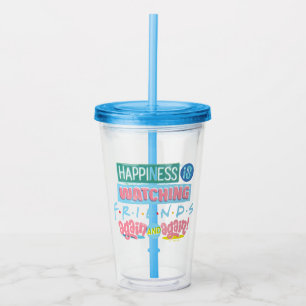 Geluk is FRIENDS™ weer en weer kijken Acryl Drinkbeker