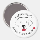 "Geluk is..." Fur-Ever familie rondom Magnet (Voorkant / Achterkant)