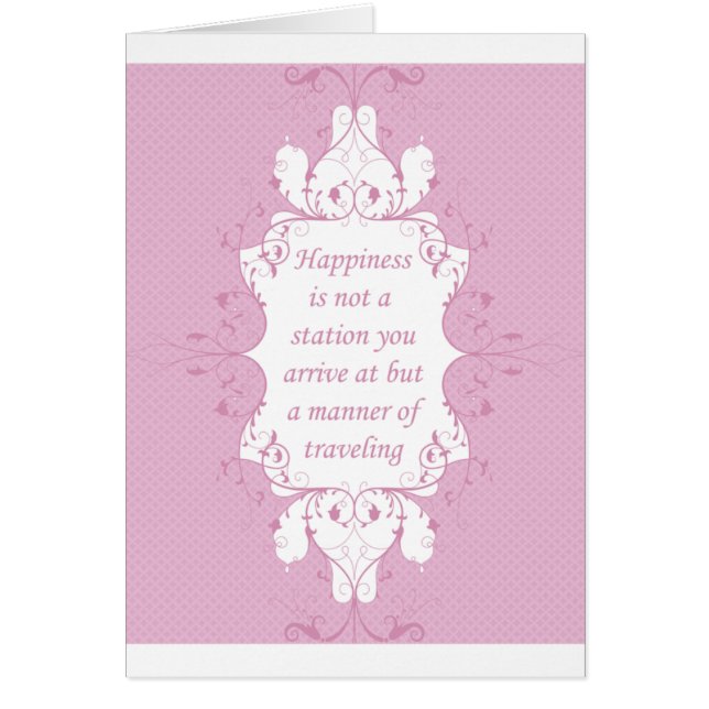 Geluk is geen station waar je aankomt (Voorkant)