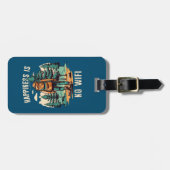 Geluk is geen wifi backpacken bagagelabel (Voorkant horizontaal)