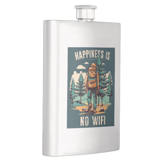 Geluk is geen wifi backpacken flacon (Rechts)