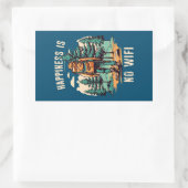 Geluk is geen wifi backpacken rechthoekige sticker (Tas)