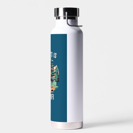 Geluk is geen wifi backpacken waterfles (Links)