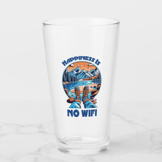 Geluk is geen WiFi wandelschoenen Glas (Voorkant)