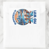 Geluk is geen WiFi wandelschoenen Rechthoekige Sticker (Tas)