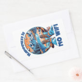 Geluk is geen WiFi wandelschoenen Rechthoekige Sticker (Envelop)