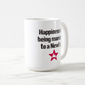 Geluk is getrouwd met een Newfie Koffiemok (Voorkant rechts)