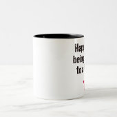 Geluk is getrouwd met een Newfie-Mok Tweekleurige Koffiemok (Center)