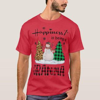 Geluk is Granna Snowman Merry Kerstmis T-shirt