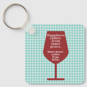 Geluk is grappig citaat woordkunst sleutelhanger (Voorkant)