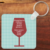 Geluk is grappig citaat woordkunst sleutelhanger (Achterkant)