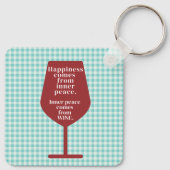 Geluk is grappig citaat woordkunst sleutelhanger (Achterkant)