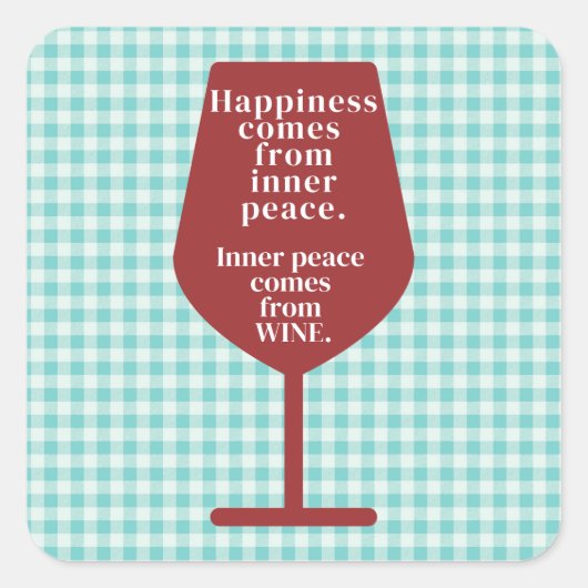 Geluk is grappig citaat woordkunst vierkante sticker (Voorkant)