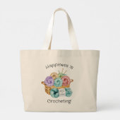 Geluk is Haken op Maat Grote Tote Bag (Achterkant)