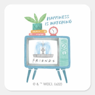 Geluk is het kijken naar FRIENDS™ Vierkante Sticker