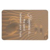 Geluk is het Sand tussen Uw Citaat van Toes Magneet (Horizontaal)