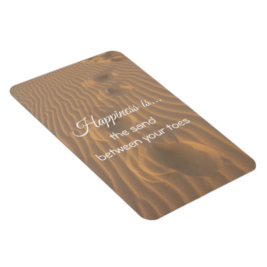 Geluk is het Sand tussen Uw Citaat van Toes Magneet (Rechterzijde)