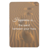 Geluk is het Sand tussen Uw Citaat van Toes Magneet (Verticaal)
