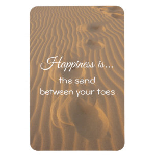 Geluk is het Sand tussen Uw Citaat van Toes Magneet