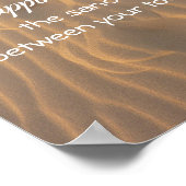 Geluk is het Sand tussen Uw Citaat van Toes Poster (Hoek)