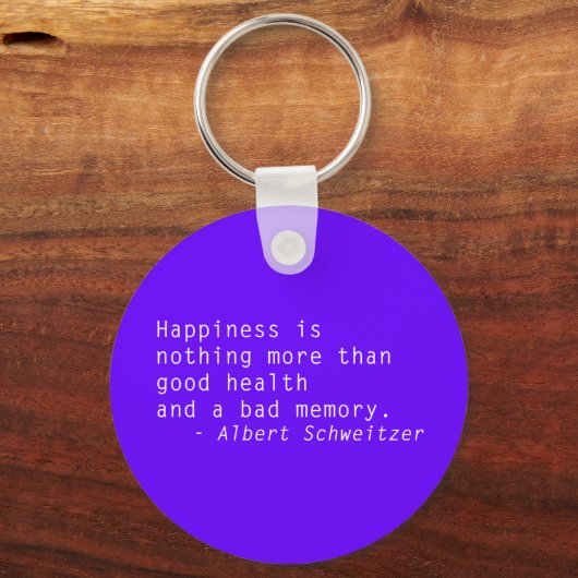 Geluk is het Sleutelhanger van Citaten (Voorkant)