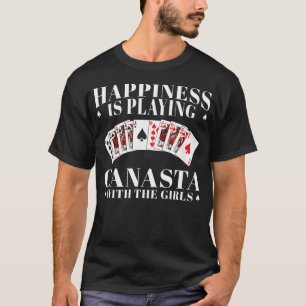 Geluk is het spelen van een grappig Canastakaartsp T-shirt