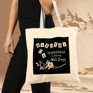 Geluk is het spelen van Mah Jong met de zwarte mei Tote Bag