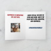 Geluk is het uitpakken van New Home Gefeliciteerd Kaart (Binnen)