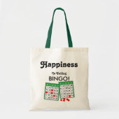 Geluk is het Yelling Bingo Players Fun Bingo Bag Tote Bag (Voorkant)