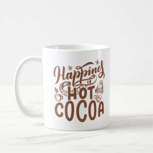 Geluk is hete cacao koffiemok (Links)