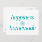 Geluk is Homemade Briefkaart (Voorkant / Achterkant)