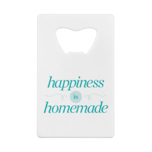 Geluk is Homemade Creditkaart Flessenopener