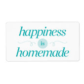 Geluk is Homemade Etiket (Voorkant)