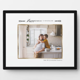 Geluk is homemade familie foto Plaque Fotoplaat
