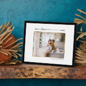 Geluk is homemade familie foto Plaque Fotoplaat (Zijkant)