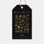 Geluk is homemade Gold & Black Baking Recipe Cadeaulabel (Voorkant)
