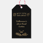 Geluk is homemade Gold & Black Baking Recipe Cadeaulabel (Achterkant)