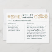 Geluk is homemade Gold en Green Baking Recipe Feestdagenkaart (Achterkant)