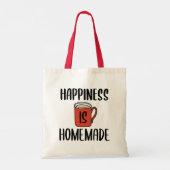 Geluk is Homemade // Inspirerend prijsopgave Tote Bag (Achterkant)
