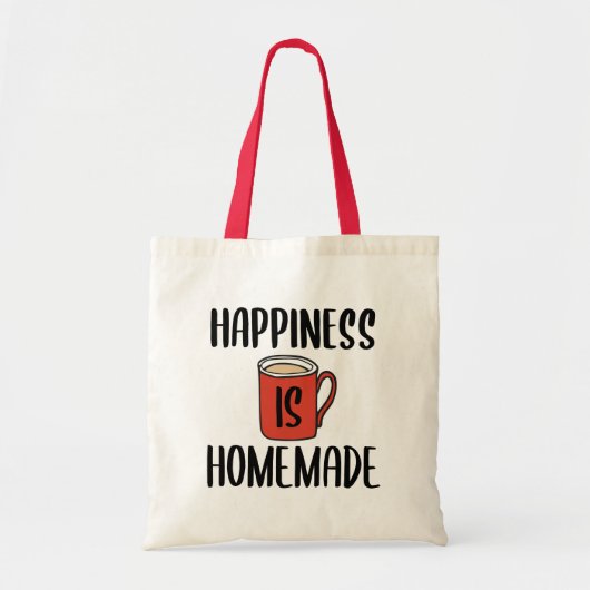 Geluk is Homemade // Inspirerend prijsopgave Tote Bag (Voorkant)