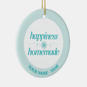 Geluk is Homemade Keramisch Ornament (Rechts)